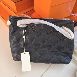 Tory Burch Black Quilted Shoulder Bag
